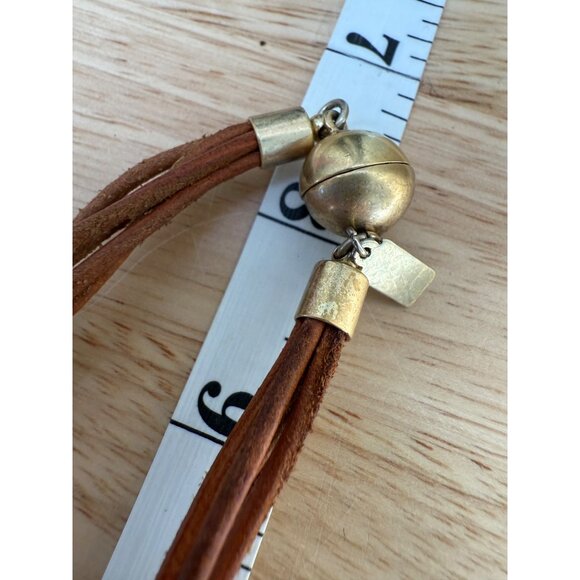 Kate Spade Saturday New York Beaded Confetti Statement Necklace W/ Leather Cord - Picture 15 of 16